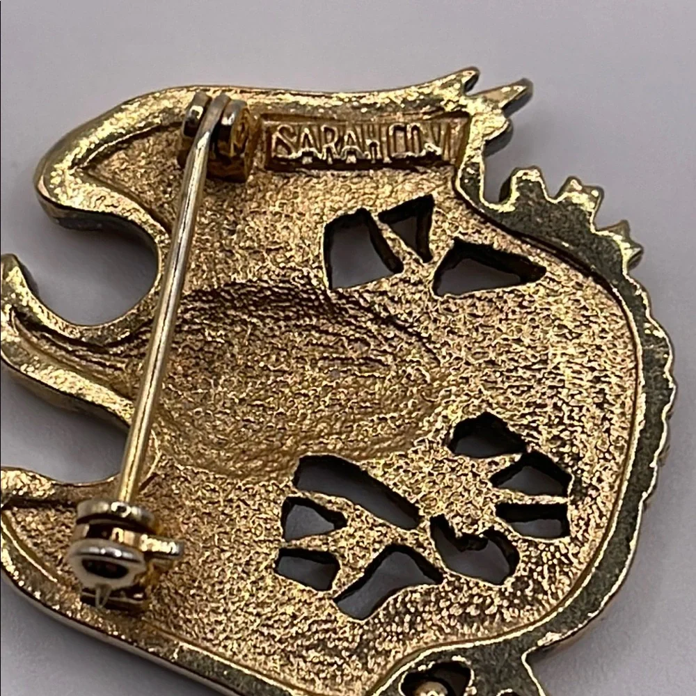 Vintage Sarah Coventry pin brooch American eagle Gold Eagle Brooch - Picture 4 of 9
